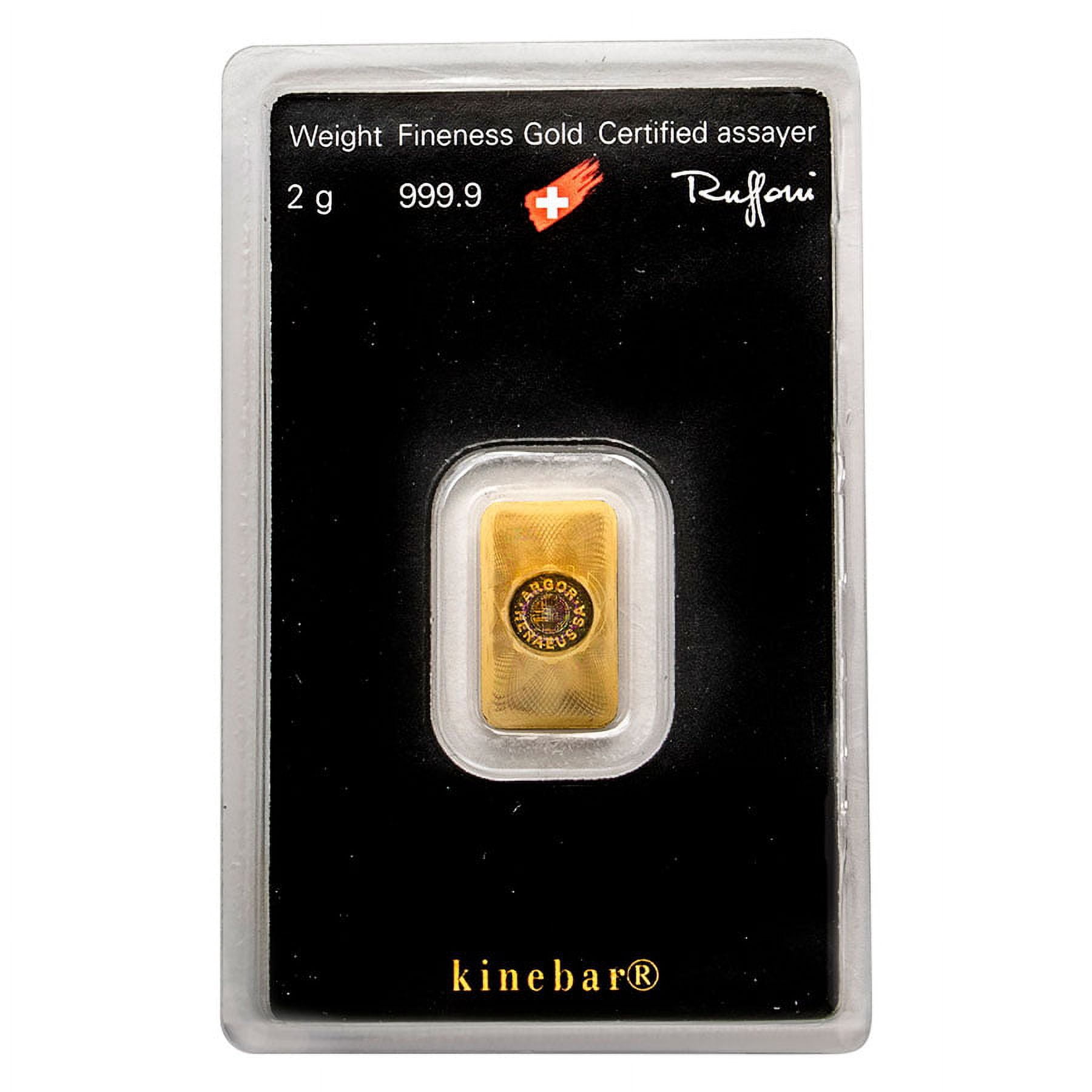 2 gram Gold Bar - Argor-Heraeus KineBar Design (In Assay)