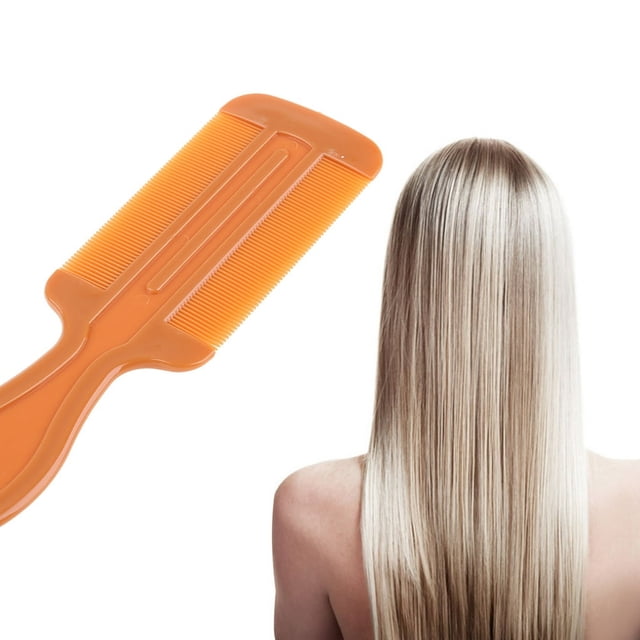 HLONK ✪ 1PC Double Sided Nit Comb Fine Tooth Head Long Handle Lice Hair Combs for Flea