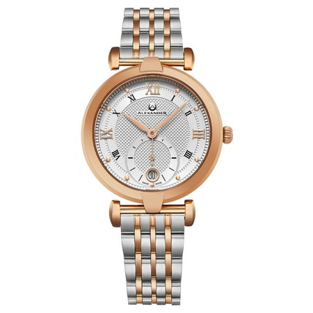 - Alexander Monarch Olympias Women's Swiss Quartz Rose Gold Two Tone SS Watch