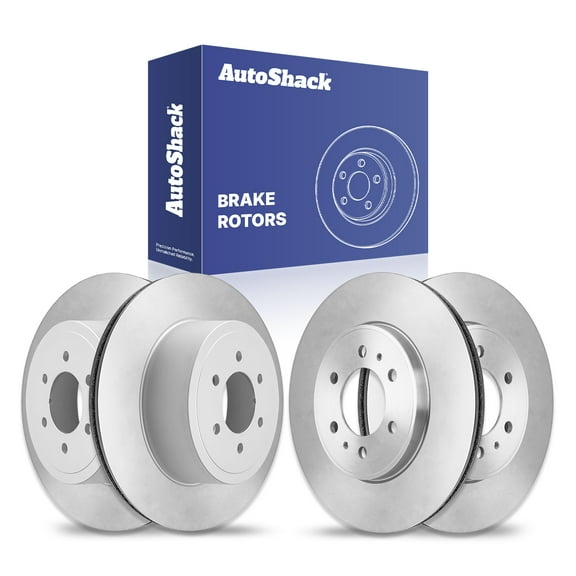 AutoShack Front Vented & Rear Vented Brake Rotors 4-PC Set Replacement for 2009 Ford F-150