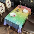 thumbnail image 2 of Pioneer Flower Floral Print Pattern Rectangle Tablecloth 60"x102", Waterproof Polyester Table Cloth, Wipeable Spillproof for Dining Camping Indoor Outdoor, 2 of 6