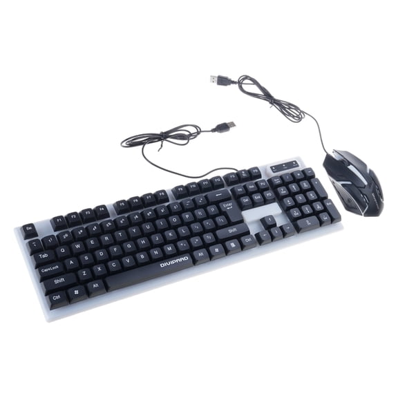 3 Color Backlit Cord Keyboards Mouse 104Key Mechanical Feel USB Connectivities For Home
