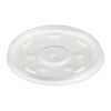 Dart Plastic Lids for Foam Cups, Bowls and Containers, Flat with Straw Slot, Fits 6-14 oz, Translucent, 100/Pack, 10 Packs/Carton