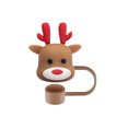 thumbnail image 2 of JGJJUGN Christmas Straw Covers, Reusable Straw Caps, Straw Toppers, Silicone Straw Stoppers, Cup Accessories for Tumblers, Holiday Drinkware, Perfect for Christmas Parties, 2 of 5