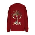 thumbnail image 3 of qucoqpe Christmas Oversized Sweatshirt for Women Fashion Christmas Tree Print Crew Neck Long Sleeve Pullover Tops, 3 of 5