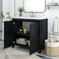 thumbnail image 2 of Harper & Bright Designs 36" Bathroom Vanity Cabinet with Sink Combo Set, Vanity Cabinet with Soft Closing Door and Adjustable Storage Shelves, Retro Espresso, 2 of 2