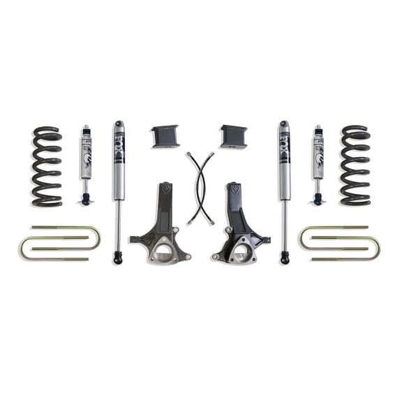 MaxTrac Suspension 2WD 7" Lift Kit Including 5.7L V8 Hemi Coils Spindles Blocks U-Bolts & Front Rear Fox 2.0 Performance Series Shocks K882171F