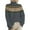 Blue, variant on Oversized Fair Isle Turtleneck Sweater for Women Soft Retro Knitted Pullover with Nordic Pattern Loose Fit Casual Top Tunic Sweaters Fall Outfits Winter Outwear Dark Grey L