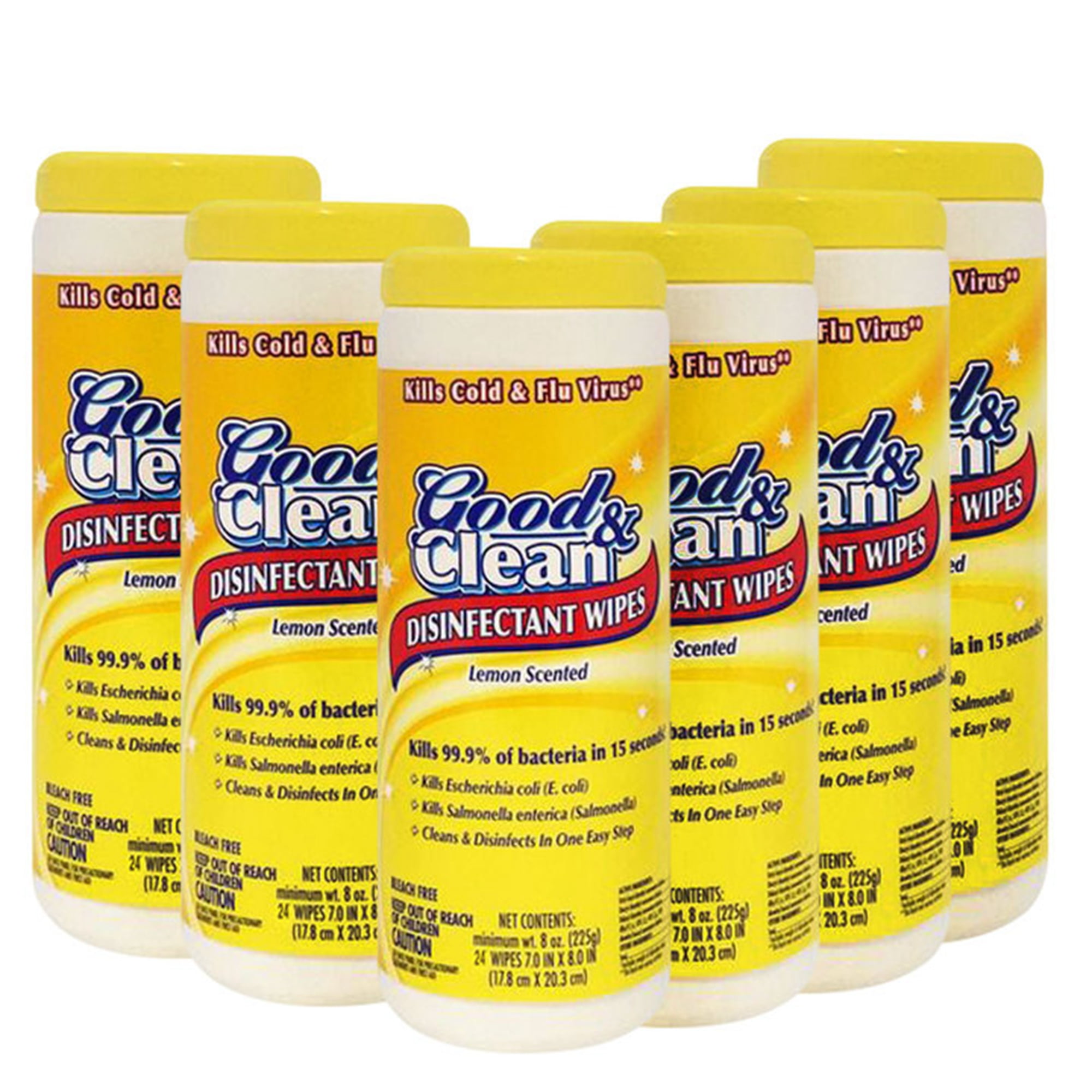 Good & Clean All Purpose Clean up Wet Wipes, 144 Count, 6 Canister