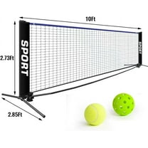 Versatile Portable Pickleball Net Set - Tennis, Soccer Tennis & Youth Volleyball - Easy Setup Nylon Net with Poles