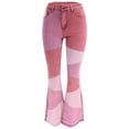 thumbnail image 4 of uublik Flare Jeans for Women High Waisted Pull On Bell Bottom Jeans Trendy Elastic Denim Pants, Red, 4 of 4