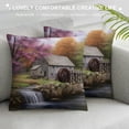 thumbnail image 3 of Fenyluxe Flowers Trees Bridge Fashion Style Dirt-Resistant Throw Pillow Covers for Couch Sofa Bed Living Room Bedroom Pillow Case All Year Round Suitable Pillow Covers 1PC 18x18in, 3 of 5