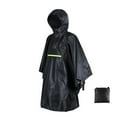 thumbnail image 3 of Sentmoon Rain Jacket Men Waterproof Long Sleeve Rain Coat with Print Lightweight Adult Ponchos with Hood for Hiking ,Camping, Travel Free Size, 3 of 4