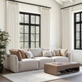 thumbnail image 6 of Jainmy Pinch Pleated Sheer Curtains,Drapes Back Tab Pleat Hooks Rings,Neutral Boho Window Curtains Living Room Bedroom,2 Panels,Offwhite,40"×84", 6 of 11