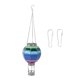 thumbnail image 1 of Lanterne solaire suspendue décorative en fer, lampe solaire suspendue pour jardin, cour, patio, extérieur, ballon bleu rayé S, 1 of 4