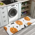thumbnail image 3 of Halloween Pumpkins Bats and Stars Kitchen Rug Mat,Kitchen Runner Rugs Non Skid Washable,Decorative Kitchen Floor Mats for Kitchen,Sink,Laundry,17"x47.2", 3 of 7