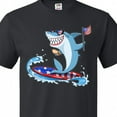thumbnail image 4 of Inktastic Fourth of July Shark Surfing T-Shirt, 4 of 5