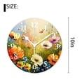 thumbnail image 2 of 10 Inch Wall Clock Battery Operated Silent Clock Decorative for Office, Kitchen, Outdoor, Living RoomSpring Wildflowers Daisy Flowers Lovely, 2 of 4