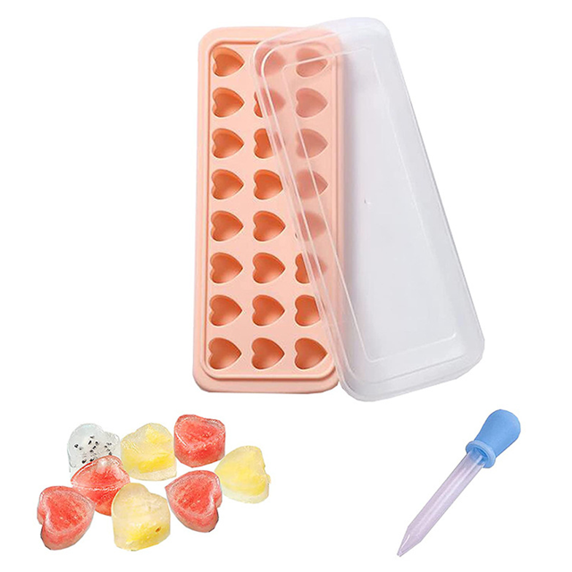 Bandeja para cubitos de hielo con tapa, forma de estrellas, lunas y corazones. Herramientas seguras y duraderas para hacer bolas de hielo de whisky