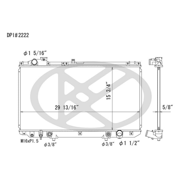 Koyo Cooling Aluminum Core Radiator, Plastic Tank Fits select: 1993-2005 LEXUS GS