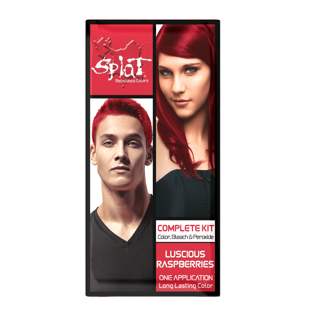 Splat Complete Kit, Luscious Raspberries, SemiPermanent Red Hair Dye