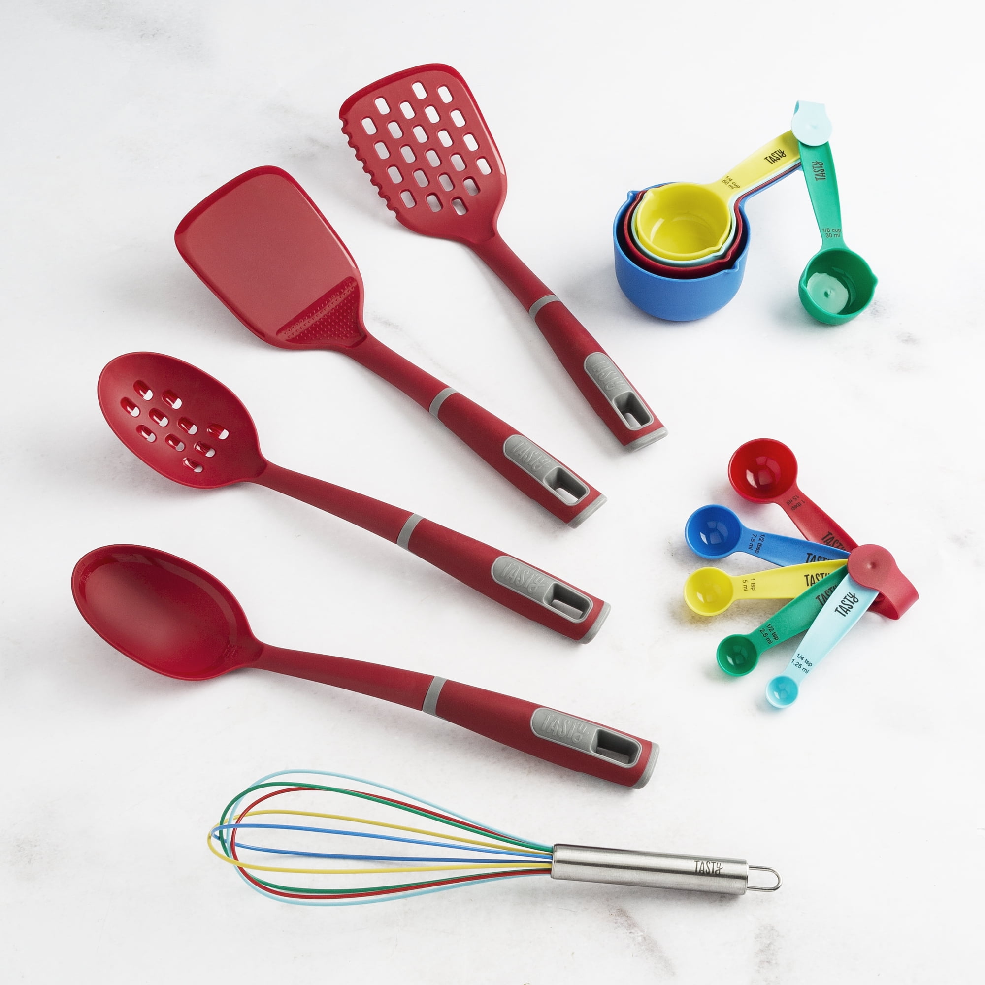 Tasty 15 Piece Kitchen Tool Set Red Brickseek