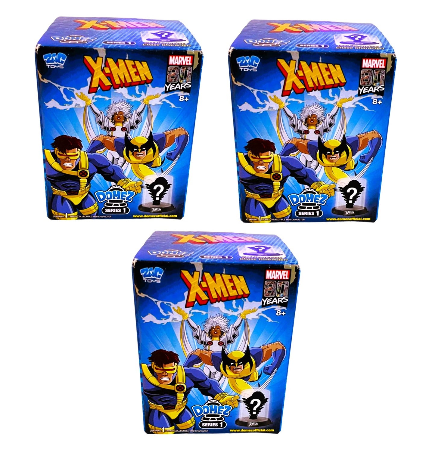 Domez 3 Pack Marvel XMen Series 1 80th Anniversary Blind Box Bag Mystery Mini Figure