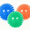 Blue Green Orange, variant on Squeaky Spike Dog Toy Ball, High Elastic Bite-Resistant Pet Toy, Floating Waterproof Teeth Cleaning Play Ball for Dogs, 2.6 Inch Blue