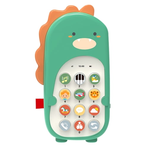 Lights Details about   Sommer Dinosaur Phone Toy For Babies With Removable Soft Teether Case M 