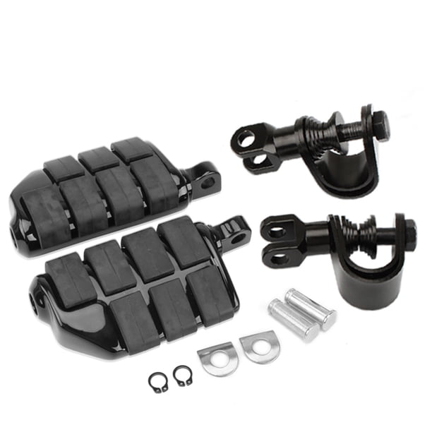 Pedal de pies de motocicleta Profesional Universal Fijable Pedales de Motorbike Otoño 360 Grados Gordable Componentes Black 1 Par Guardurnaity VI002317-01