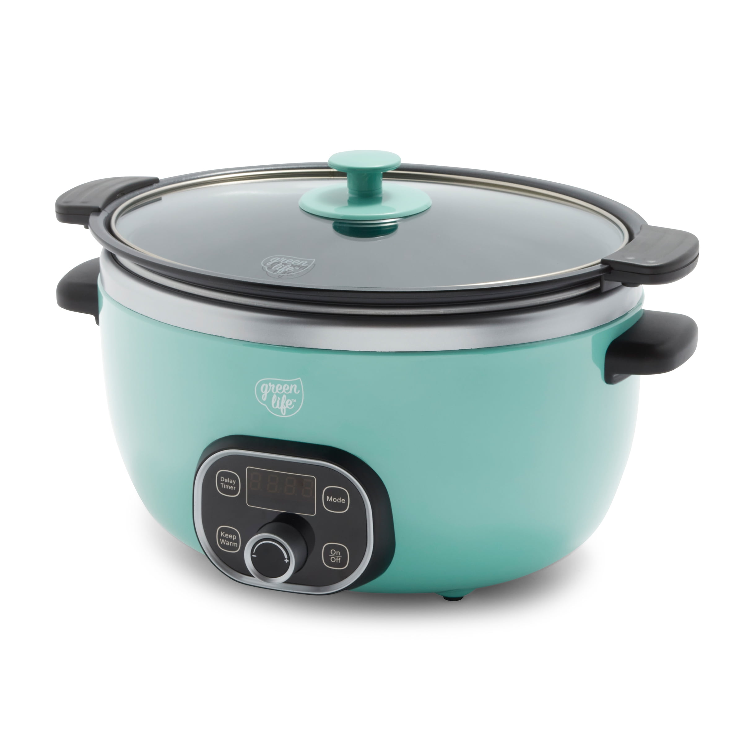 GreenLife Healthy Ceramic Nonstick, 6QT Slow Cooker, Turquoise