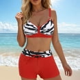 thumbnail image 2 of vigerkar Women Two Piece Swimsuits with Boyshort High Waisted Bikini Set Tummy Control Bathing Suit Red, XL, 2 of 6