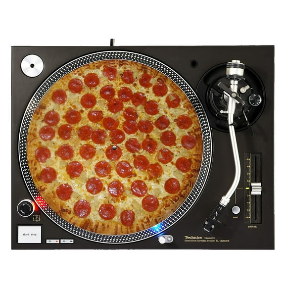 KuzmarK™ 12" DJ Turntable Slipmat - Pizza