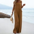 thumbnail image 5 of Eashery Long Dresses for Women A Line Elegant Solid Womens Dress Brown S, 5 of 5