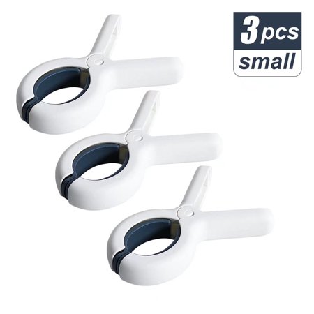 Plastic Clothes Pins, Beach Towel Clips, Heavy Duty Laundry Clothes Pin Clips With Spring - 3Pcs
