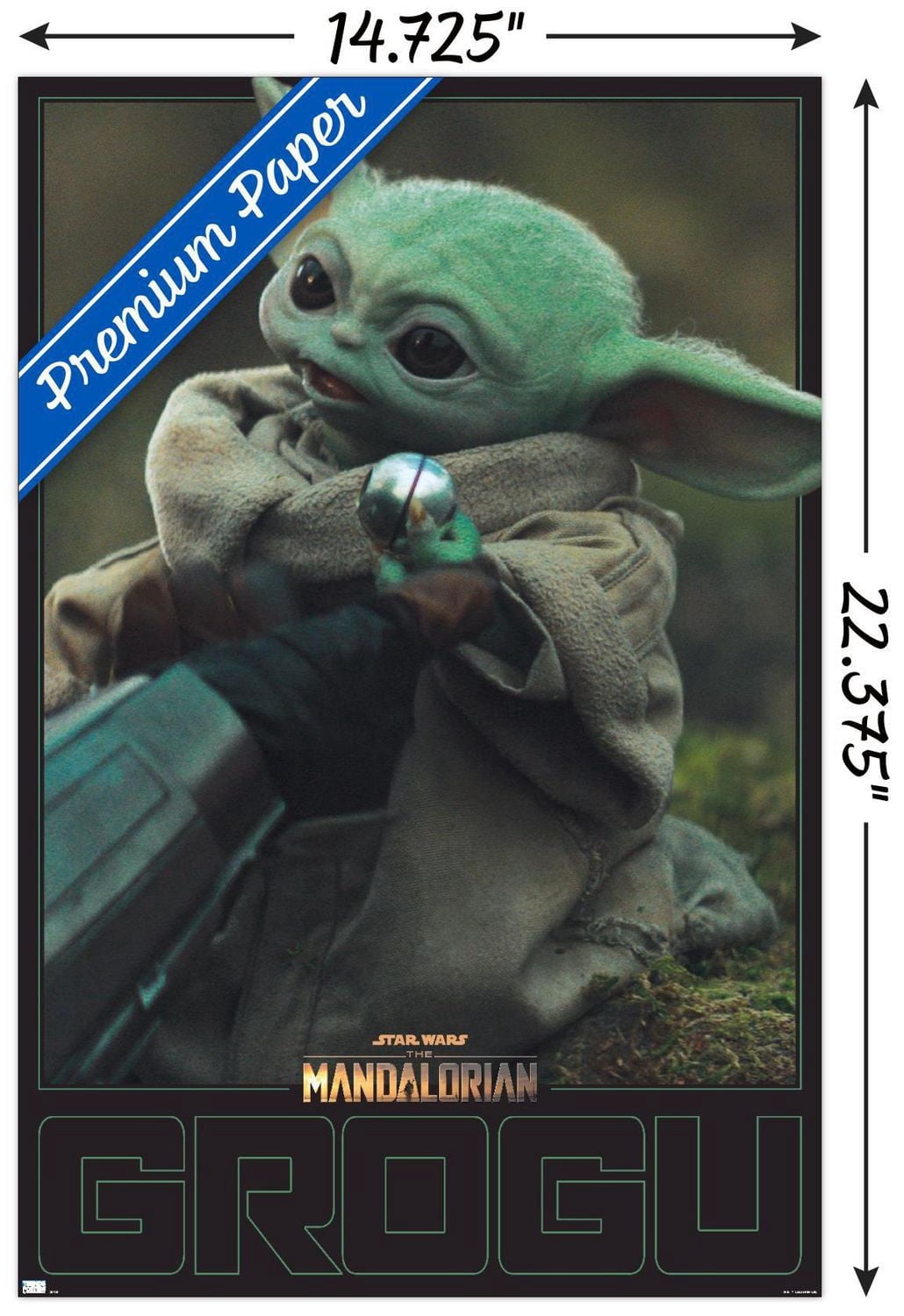 Star Wars: The Mandalorian Season 2 - Grogu Wall Poster, 22.375" x 34" Framed