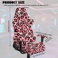 thumbnail image 4 of TSOVTHRID Pink Leopard Print 4 PCS Gaming Chair Covers Stretchable Computer Chair Cover with Armrest Slipcovers Anti-Slip Universal Rotating Armchair Covers, 4 of 7