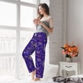 thumbnail image 5 of Salouo blue purple Snowflake Print Women's Pajama Pants Casual Loose Sweatpants PJs Flowy Pants Drawstring Palazzo for Women Wide Leg Pants Lounge Pajama -Large, 5 of 8