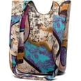 thumbnail image 7 of Lohol Women Shoulder Handbags Fashion canvas Hippie Crossbody Bags Bohemian Animal Prints Hobo Bags(Purple Black), 7 of 7