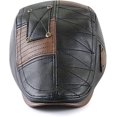 thumbnail image 2 of Sombrero de vendedor de periódicos para hombre, gorra plana clásica de cuero PU, sombrero de hiedra de taxista Gatsby, sombrero de pesca para conducir, caza, para padre y papá, 2 of 6