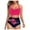 Hot Pink, variant on Womens Bikinis Swimsuits Women Floral Print High Waist Crop tops+Shorts Two Piece Swimwear Halterbeachwear