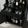 thumbnail image 4 of Gramercy Way Jill Zarin Black China Cabinet with Wood Doors, 4 of 10