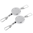 thumbnail image 1 of S SERENABLE 2 Pieces Fly Fishing Zinger Retractor 2 Clip Buckle, Attach to Backpack Belt, 1 of 7