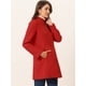 thumbnail image 3 of Abrigo De Invierno Elegante PaMujer Abrigo Largo De Un Solo Pecho Con Cuello Alto En Mitad Del Muslo Rojo Brillante M, 3 of 6