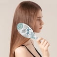 thumbnail image 3 of Seashells Hair Brush - Gentle Anti-Frizz Round Bristle Brush for Wet & Dry Hair, Scalp Massage Tool with Durable Marine Design, 3 of 5