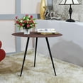 thumbnail image 1 of Handmade Iron Round Tray Rust Color Side Table, 1 of 3