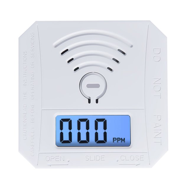 Detector de monóxido de carbono Sensor de alarma de advertencia con pilas Sensor de CO Uso en el hogar