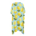 thumbnail image 2 of HELLHERO Kimono Swim Cover Up for Trip High Quality Fabrics Lightweight Bathing Suit Cover Up Blue Stripe Lemon, 2 of 6