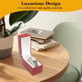 thumbnail image 3 of Novel Box Red Jewelry Box for Bangle/Watch with Gold Trim - Faux Leatherette Storage Case, 3 of 7