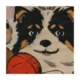 thumbnail image 4 of HAOXIT  Cute Dog Print Puppy Animal Cute Doodle Print Table Cloth Square Tablecloth Anti Wrinkle Table Cover for Dining Kitchen Parties 36*36, 4 of 8